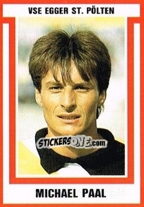 Sticker Michael Paal - Österreichische Fußball-Bundesliga 1988-1989 - Euroflash