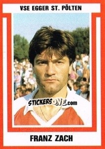 Sticker Franz Zach - Österreichische Fußball-Bundesliga 1988-1989 - Euroflash