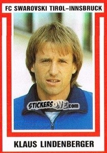 Cromo Klaus Lindenberger - Österreichische Fußball-Bundesliga 1988-1989 - Euroflash
