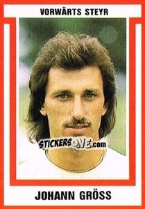 Sticker Johann Gröss - Österreichische Fußball-Bundesliga 1988-1989 - Euroflash