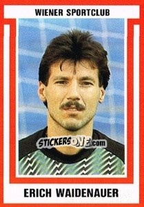 Sticker Erich Waidenauer - Österreichische Fußball-Bundesliga 1988-1989 - Euroflash