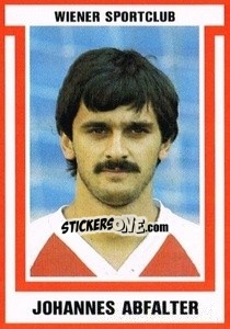 Sticker Johannes Abfalter - Österreichische Fußball-Bundesliga 1988-1989 - Euroflash