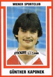 Sticker Günter Kaponek - Österreichische Fußball-Bundesliga 1988-1989 - Euroflash
