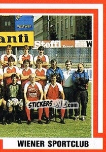 Sticker Mannschaft - Österreichische Fußball-Bundesliga 1988-1989 - Euroflash