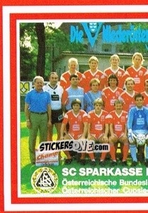 Sticker Mannschaft - Österreichische Fußball-Bundesliga 1988-1989 - Euroflash