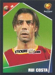 Cromo Rui Costa - UEFA Euro Portugal 2004 - Panini