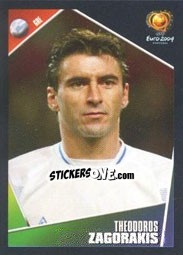 Sticker Theodoros Zagorakis - UEFA Euro Portugal 2004 - Panini