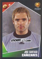 Sticker Jose Santiago Cañizares - UEFA Euro Portugal 2004 n. 90 - Panini