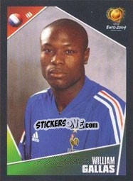 Sticker William Gallas - UEFA Euro Portugal 2004 n. 96 - Panini