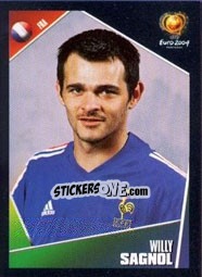 Sticker Willy Sagnol - UEFA Euro Portugal 2004 n. 98 - Panini