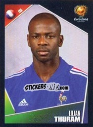 Sticker Lilian Thuram - UEFA Euro Portugal 2004 n. 100 - Panini