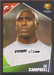 Sticker Sol Campbell - UEFA Euro Portugal 2004 n. 120 - Panini