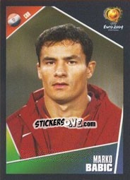 Cromo Marko Babic - UEFA Euro Portugal 2004 - Panini