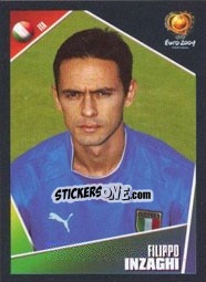 Figurina Filippo Inzaghi - UEFA Euro Portugal 2004 - Panini