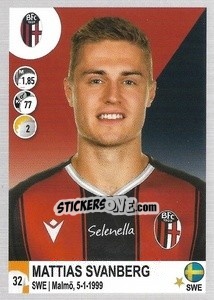 Cromo Mattias Svanberg - Calciatori 2020-2021 - Panini