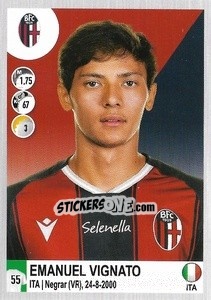 Figurina Emanuel Vignato - Calciatori 2020-2021 - Panini