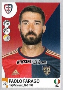 Cromo Paolo Faragò - Calciatori 2020-2021 - Panini