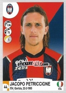 Sticker Jacopo Petriccione - Calciatori 2020-2021 - Panini