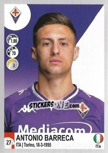 Cromo Antonio Barreca - Calciatori 2020-2021 - Panini