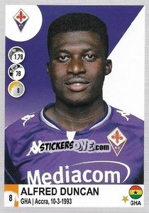 Cromo Alfred Duncan - Calciatori 2020-2021 - Panini