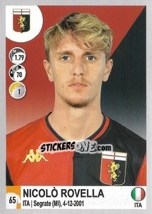 Sticker Nicolò Rovella - Calciatori 2020-2021 - Panini