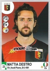 Cromo Mattia Destro - Calciatori 2020-2021 - Panini