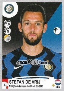 Sticker Stefan de Vrij - Calciatori 2020-2021 - Panini