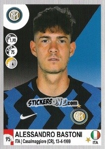 Figurina Alessandro Bastoni - Calciatori 2020-2021 - Panini