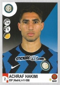 Figurina Achraf Hakimi - Calciatori 2020-2021 - Panini