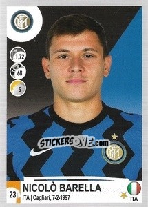 Sticker Nicolò Barella - Calciatori 2020-2021 n. 254 - Panini