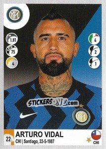 Sticker Arturo Vidal - Calciatori 2020-2021 n. 258 - Panini