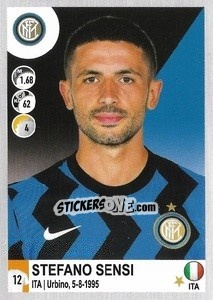 Sticker Stefano Sensi - Calciatori 2020-2021 - Panini