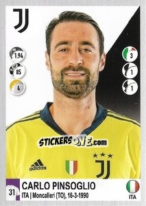 Sticker Carlo Pinsoglio - Calciatori 2020-2021 - Panini