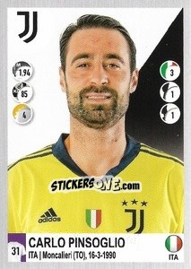 Cromo Carlo Pinsoglio - Calciatori 2020-2021 - Panini