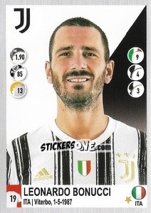 Sticker Leonardo Bonucci - Calciatori 2020-2021 - Panini