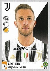 Sticker Arthur - Calciatori 2020-2021 - Panini