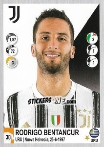 Sticker Rodrigo Bentancur - Calciatori 2020-2021 n. 282 - Panini