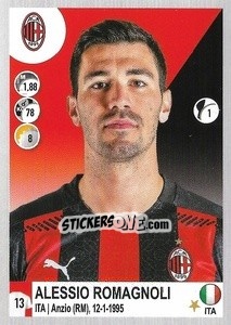 Sticker Alessio Romagnoli - Calciatori 2020-2021 n. 322 - Panini