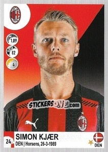 Figurina Simon Kjær - Calciatori 2020-2021 - Panini