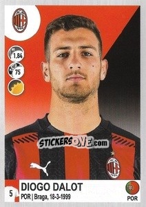 Figurina Diogo Dalot - Calciatori 2020-2021 - Panini