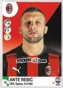 Figurina Ante Rebic - Calciatori 2020-2021 - Panini