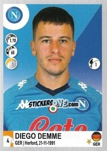 Cromo Diego Demme - Calciatori 2020-2021 - Panini