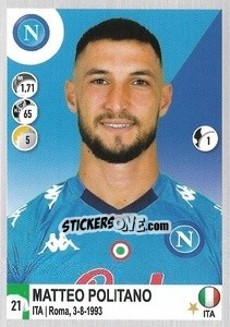 Cromo Matteo Politano - Calciatori 2020-2021 - Panini