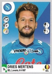 Sticker Dries Mertens - Calciatori 2020-2021 n. 367 - Panini