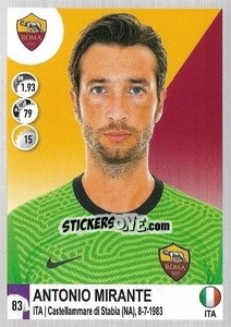 Cromo Antonio Mirante - Calciatori 2020-2021 - Panini