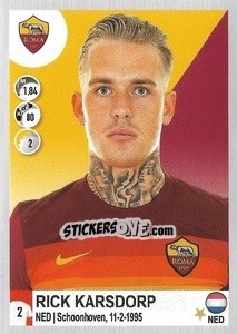 Figurina Rick Karsdorp - Calciatori 2020-2021 - Panini