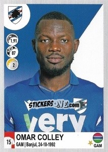 Sticker Omar Colley - Calciatori 2020-2021 - Panini