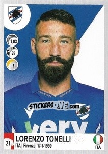 Figurina Lorenzo Tonelli - Calciatori 2020-2021 - Panini