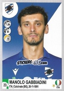 Figurina Manolo Gabbiadini - Calciatori 2020-2021 - Panini