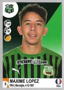 Sticker Maxime Lopez - Calciatori 2020-2021 - Panini